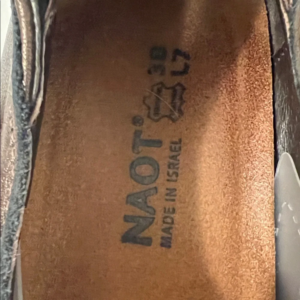Naot Dark Brown Leather Wedges - Picture 2 of 6